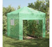 vidaXL Greenhouse with Pop-up Frame Green 290 x 290 x 315 cm Iron
