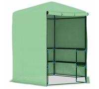 vidaXL Greenhouse with Shelves Steel Easy to Assemble Rust-proof Durable Heavy D