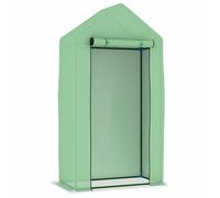 vidaXL Greenhouse with Steel Frame 0.5 m² 1x0.5x1.9m Tomato House Warmhouse
