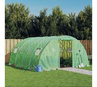 (green, 4 x 4 x 2 m) vidaXL Greenhouse Plant House with Steel Frame Polytunnel Greenhouse White