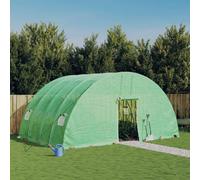 (green, 6 x 4 x 2.85 m) vidaXL Greenhouse Plant House with Steel Frame Polytunnel Greenhouse Green