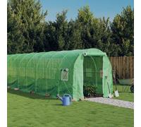 vidaXL Greenhouse with Steel Frame Green 40 m² 20x2x2 m