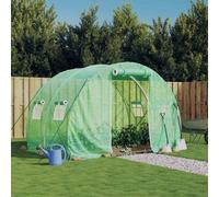 vidaXL Greenhouse with Steel Frame Green 6 m² 3x2x2 m