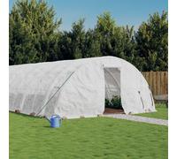 vidaXL Greenhouse with Steel Frame White 110 m² 22x5x2.3 m