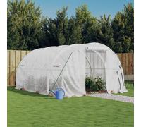 (white, 4 x 3 x 2 m) vidaXL Greenhouse Plant House with Steel Frame Polytunnel Greenhouse White