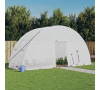 vidaXL Greenhouse with Steel Frame White 12 m² 6x2x2.85 m