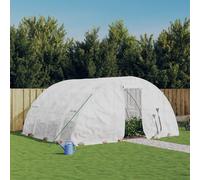 vidaXL Greenhouse with Steel Frame White 20 m² 5x4x2.3 m