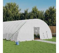 vidaXL Greenhouse with Steel Frame White 36 m² 6x6x2.85 m