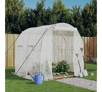 vidaXL Greenhouse with Steel Frame White 4 m² 2x2x2 m