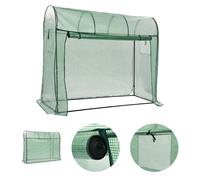 vidaXL Greenhouse with Zippered Door Outdoor Garden Hobby Walk-in Warm House
