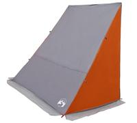 vidaXL Grey and Orange Camping Tent, Adjustable Size 190 x 150 x 230 cm, Waterproof, Windproof, Durable and Breathable Polyester, Perfect for Outdoor Fun