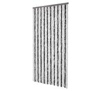vidaXL Grey and White Chenille Door Curtain Insect Insect and Bee Repellent 100 x 220 cm