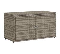 vidaXL Garden Storage Cabinet Grey 110x55x60.5 cm Poly Rattan