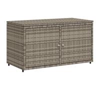 vidaXL Garden Storage Cabinet Grey 110x55x60.5 cm Poly Rattan