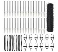 vidaXL Grey Hexagonal Fencing 0.8 x 100 m Steel Fence Complete Kit Outdoor Fence Easy Assembly Heavy Duty Garden Fence Made of Metal and UV Resistant Material Pet Safety