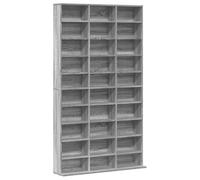 vidaXL CD Cabinet Living Room CD Storage Furniture Unit Wall Shelf Display Rack Bookcase Cupboard Bookshelf Grey Sonoma Engineered Wood