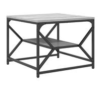 vidaXL Grey Sonoma Engineered Wood Coffee Table - 51x50 cm Rectangular Living Room/Den Centerpiece - Sturdy, Durable, Spacious Surface - Easy Assembly