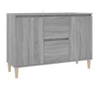 vidaXL Grey Sonoma Sideboard - Engineered Wood Console Cabinet with 2 Drawers and Doors - Versatile and Space-efficient Furniture for Living Room