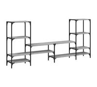 vidaXL Grey Sonoma TV Cabinet - Engineered Wood Media Stand 206.5x28.5x95 cm with Wall Attachment