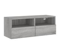 vidaXL TV Wall Cabinet Grey Sonoma 80x30x30 cm Engineered Wood