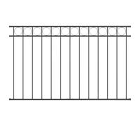 vidaXL Grey Steel Fence Panel - Weather-Resistant Outdoor Barrier 1.7m x 1m