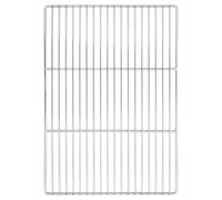 vidaXL Grill Grate Silver 50 x 35 cm Stainless Steel, Garden and Terrace, Rectangular Stainless Steel Grate, Modern Grilling Accessory for Outdoor Cooking and Easy Clean