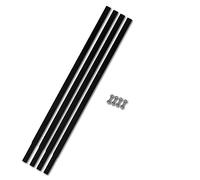 vidaXL Ground Drill Extension Tube for Various Purposes - Durable Steel Construction, Black, Easy Assembly with Screws Included