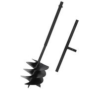 vidaXL Ground Drill - Steady Steel Garden Auger with Handle for Easy and Convenient Hole Digging, Soil Mixing - Black, 250mm