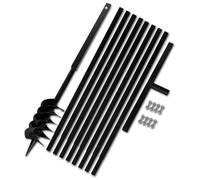 vidaXL Ground Drill with Handle 120 mm with Extension Tube 9 m Steel