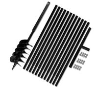 vidaXL Ground Drill with Handle 150 mm with Extension Tube 13 m Steel