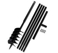 Vidaxl Ground Drill With Handle 150 mm With Extension Tube 5 M Steel
