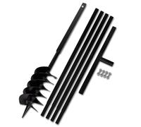 vidaXL Ground Drill with Handle 150 mm with Extension Tube 5 m Steel