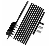vidaXL Ground Drill with Handle 150 mm with Extension Tube 9 m Steel