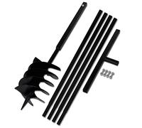 vidaXL Ground Drill with Handle 200 mm with Extension Tube 5 m Steel