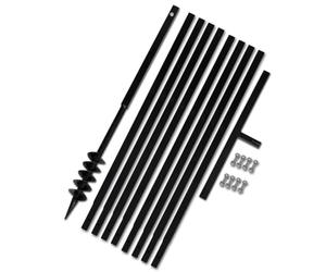 vidaXL Ground Drill with Handle 80 mm with Extension Tube 9 m Steel