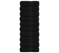 vidaXL Guest Towels 10 pcs Black 30x50 cm 360 gsm 100% Cotton