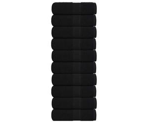 vidaXL Guest Towels 10 pcs Black 30x50 cm 360 gsm 100% Cotton