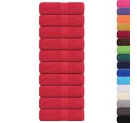 vidaXL Guest Towels 10 pcs Red 30 x 50 cm 360 g/m 100% Cotton