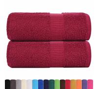 vidaXL Guest Towels - 100% Cotton, 30x50 cm, Bordeaux Color, Machine Washable, Soft & Absorbent