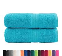 vidaXL Guest Towels 2-Pcs Set - Turquoise 30x50 cm 600 GSM - 100% Cotton - Multi-Purpose Hand, Face, Workout, Kitchen Towels