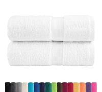 vidaXL Guest Towels 2 pcs - White 30x50 cm 100% Cotton 600gsm - OEKO-TEX Certified Machine Washable & Absorbent Bath/Face/Hand Towels