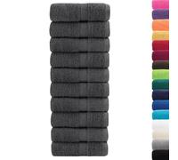 vidaXL Premium Guest Towels Pack of 10 Anthracite 30 x 50 cm 600 g/m² Cotton