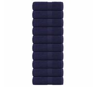 vidaXL Guest Towels FROGN – 100% Cotton, 360 gsm, 30x50 cm – Navy Blue, 10 pcs