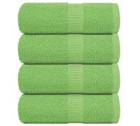 vidaXL Guest Towels "FROGN" 4 pcs Apple Green 30x50 cm 360 gsm
