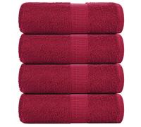 vidaXL Guest Towels "FROGN" 4 pcs Bordeaux 30x50 cm 360 gsm