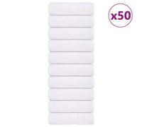 vidaXL Guest Towels 50 pcs White 30x50 cm 360 gsm 100% Cotton