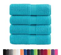 vidaXL Guest Towels Set 4 pcs - Turquoise - 30x50 cm 100% Cotton 600 gsm