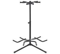 vidaXL Guitar Stand - Black Steel, Reliable Tripod-Style, Adjustable Height, Protects from Scratches, Portable & Easy Setup