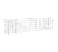 vidaXL H-Shaped Gabion Planter - proof and Weather- Steel Wire - Easy Assembly - Silver