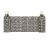 vidaXL H-Shaped Gabion Planter Steel Wire 260x40x100 cm